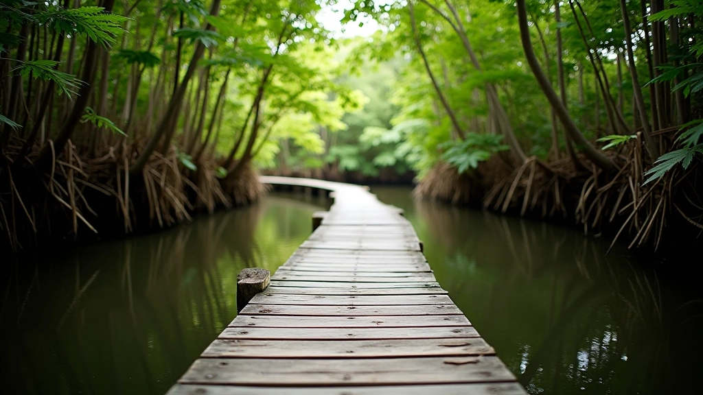 Sendero principal del manglar de Piñones